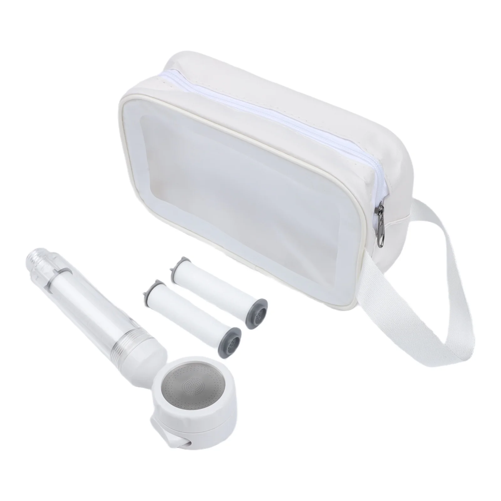 For Traveling Portable Showers Filtered Shower Head Elegant White Color High-Quality ABS Material Easy Installation