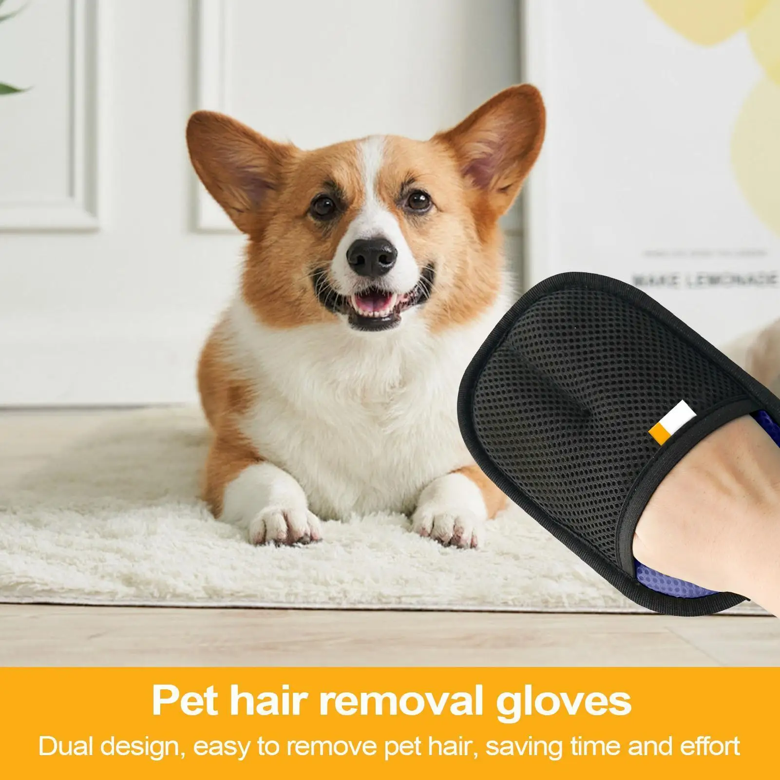

Статические перчатки для удаления шерсти домашних животных - перчатки для ухода за шерстью и удаления шерсти для собак и кошек на диване, ковровой одежде