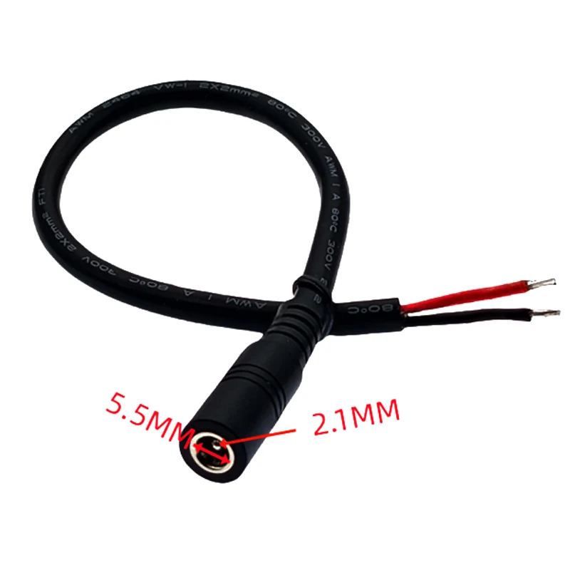 1pcs 5.5x2.1 Plug DC male or Female Cable Wire Connector For 3528 5050 LED Strip Light ﻿