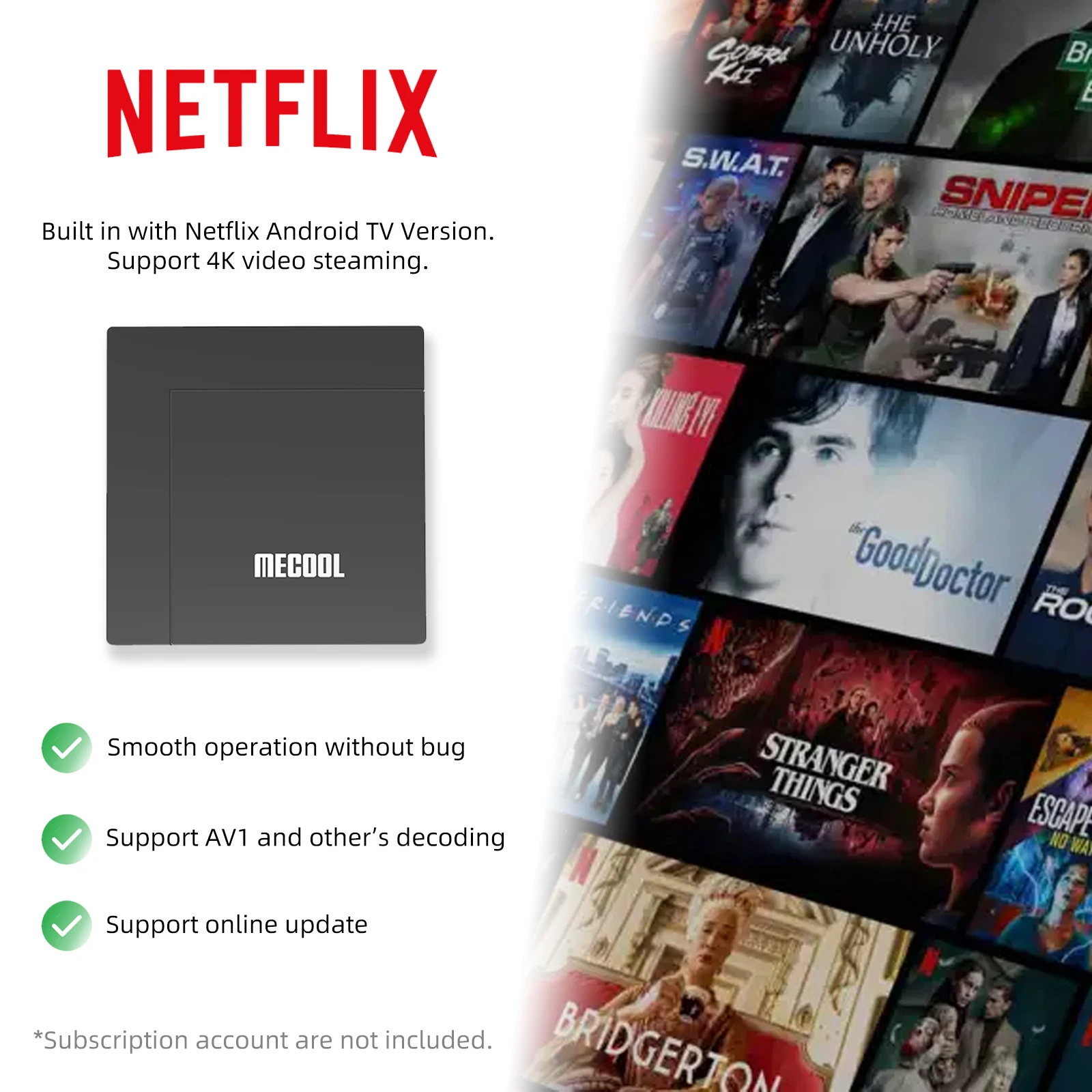 TV Box Android MECOOL KM9 Pro Max 2025 With Google TV Android 12 Netflix Certified Dolby Audio 2+32G WIFI 2.4G/5G 100M IP TV