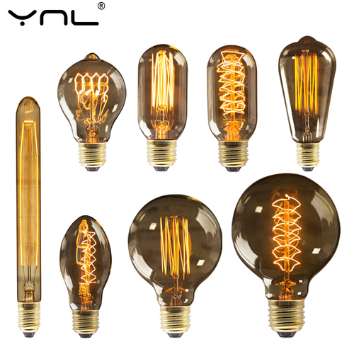 Retro Edison Bulb E27 220V 40W ST64 G80 G95 G125 Ampoule Vintage Edison Bulb Incandescent Lamp Filament Light Bulb Home Decor - View 1 Retro Edison Bulb E27 220V 40W ST64 G80 G95 G125 Ampoule Vintage Edison Bulb Incandescent Lamp Filament Light Bulb Home Decor - View 1