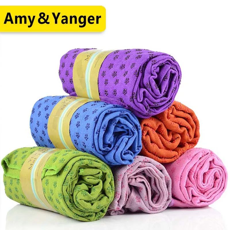 Microfiber anti slip yoga towel, fast dry and nice sweat absorb