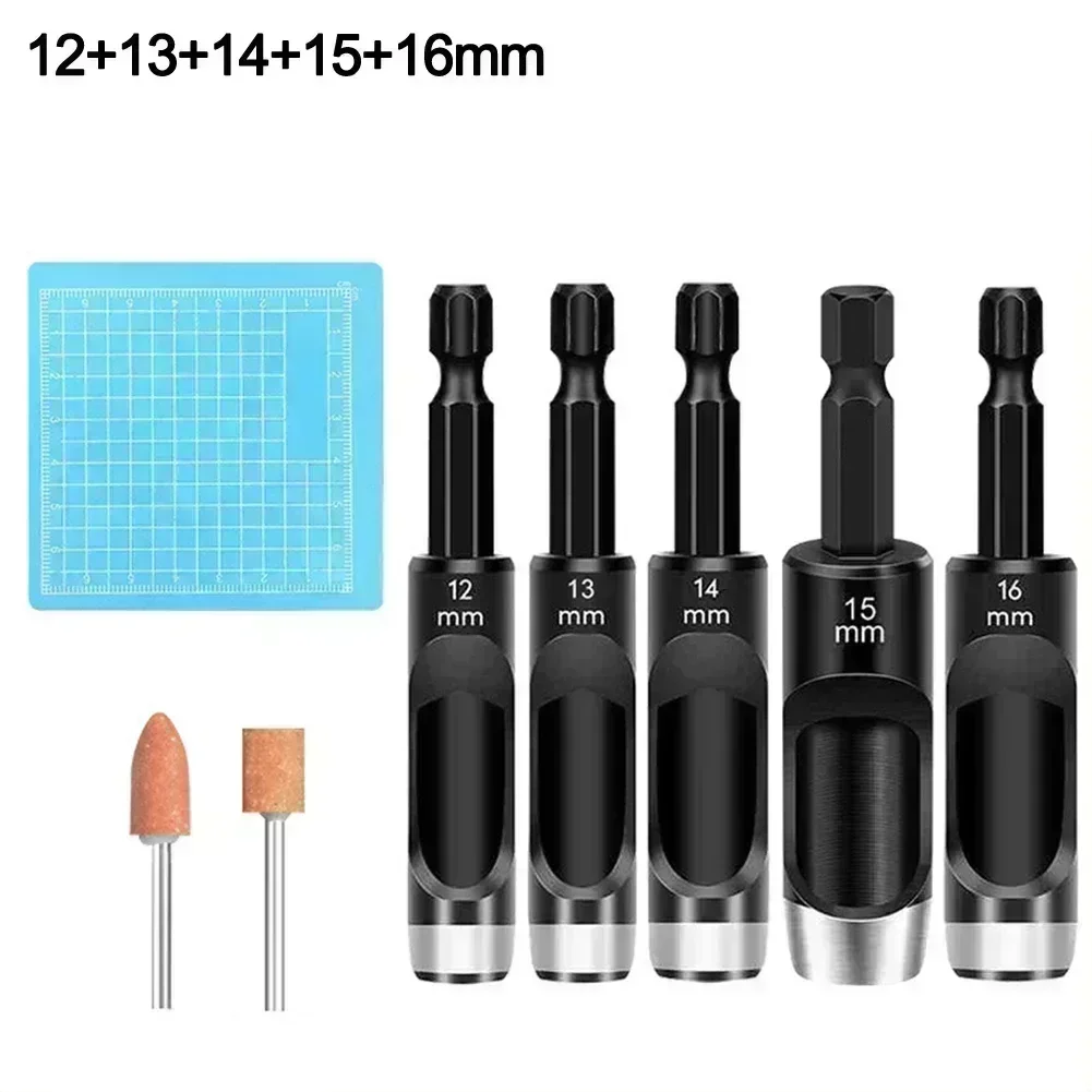 

Кожаный дырокол с шестиугольной ручкой 1/4, ручка для ремня, подходит для перфорационных аксессуаров, кожаный дырокол, адаптер с шестиугольной ручкой