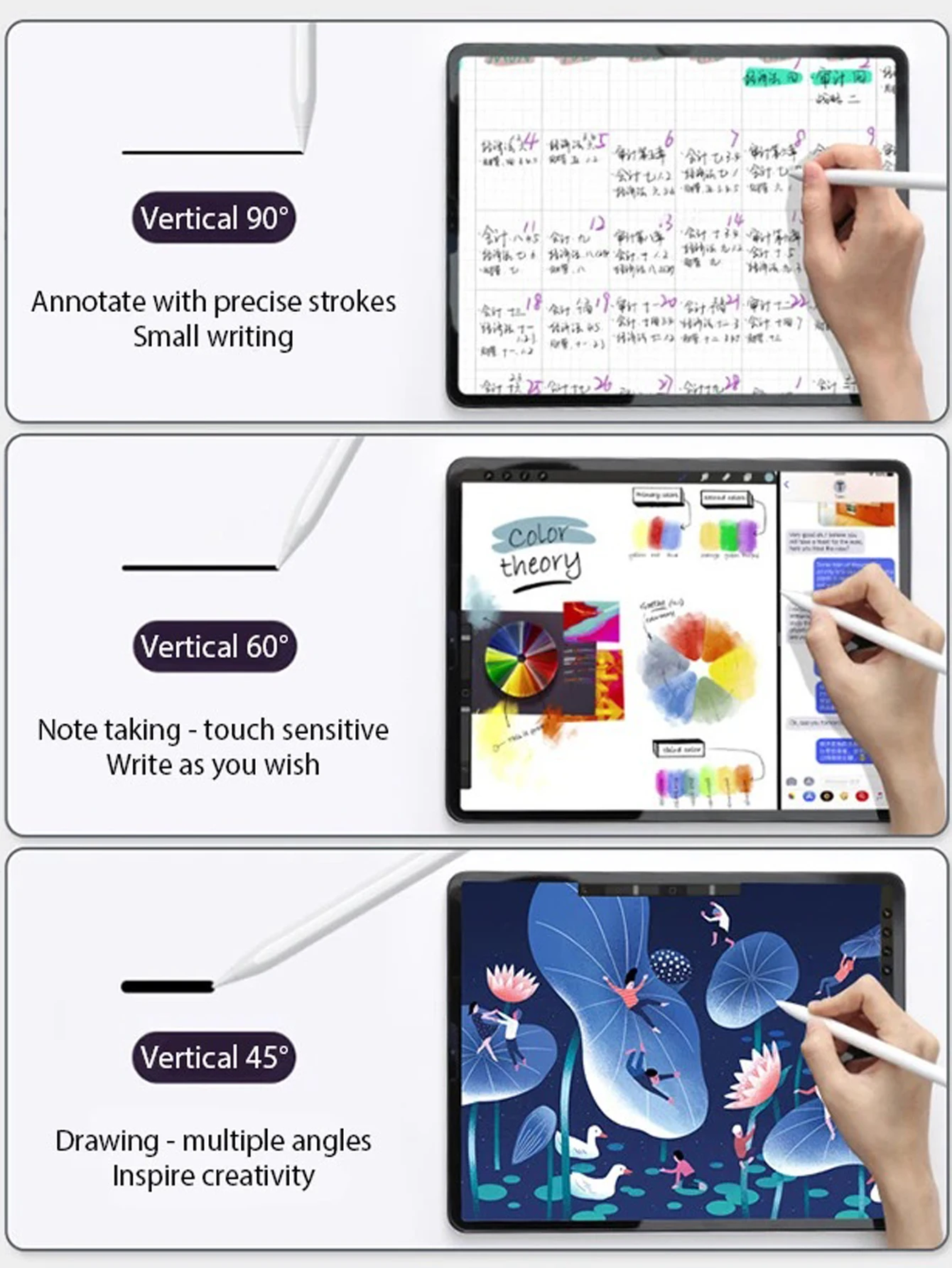 13 mins Fast Charging Stylus Pen for iPad with Tilt Bold Function. Palm Rejection Magnetic Attach.Digital Power Display