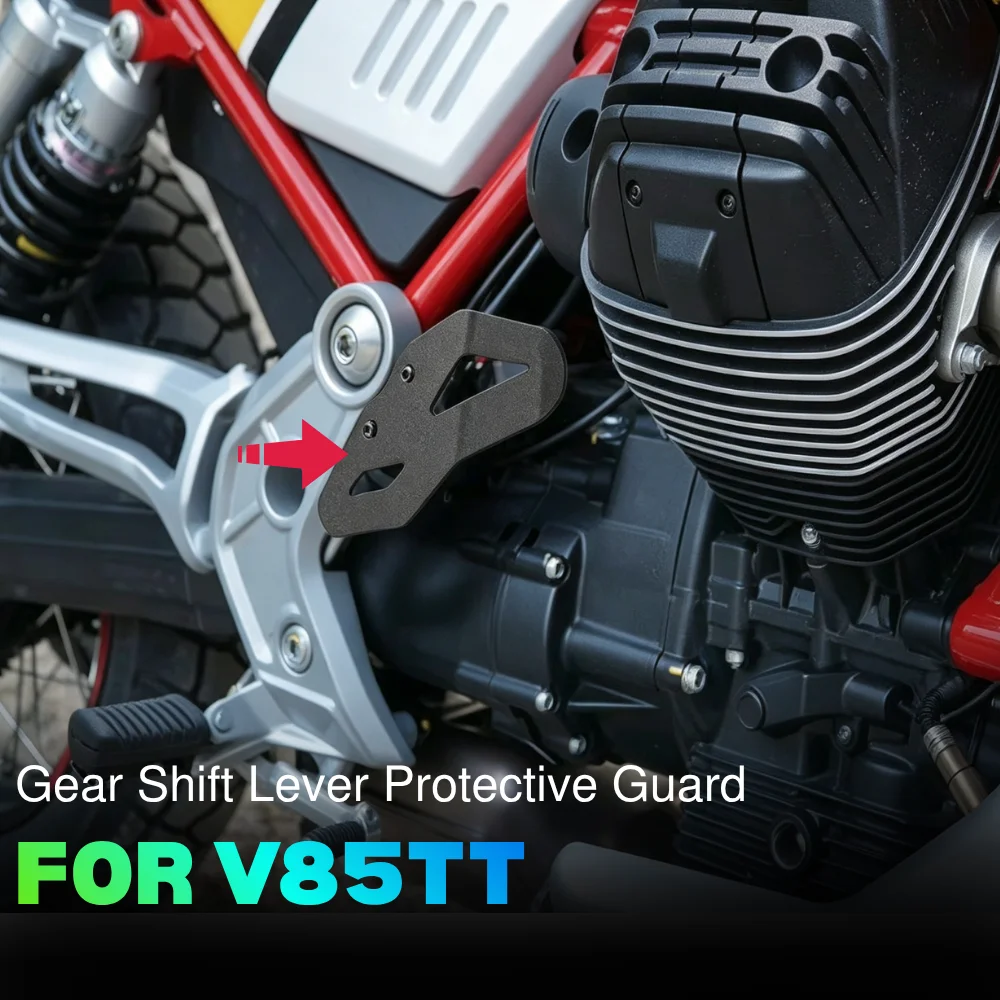 For V85TT V 85 TT (2019-2022) Motorcycle Rear Brake Oil Tank Protection Cover V 85TT Gear Shift Lever Protective Guard