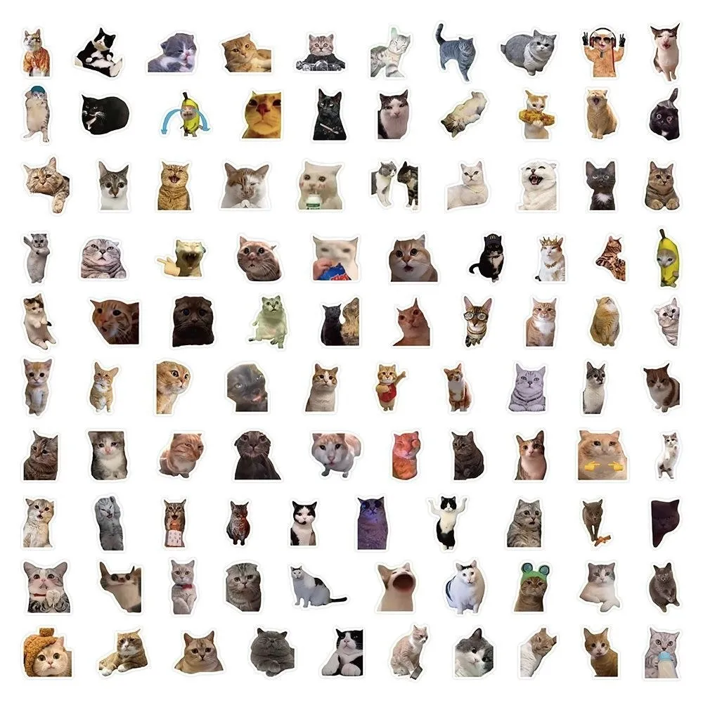 

100pcs Gifts Waterproof MEME Graffiti Stickers Self-Adhesive Removable DIY Decals Scrapbook Stickers
