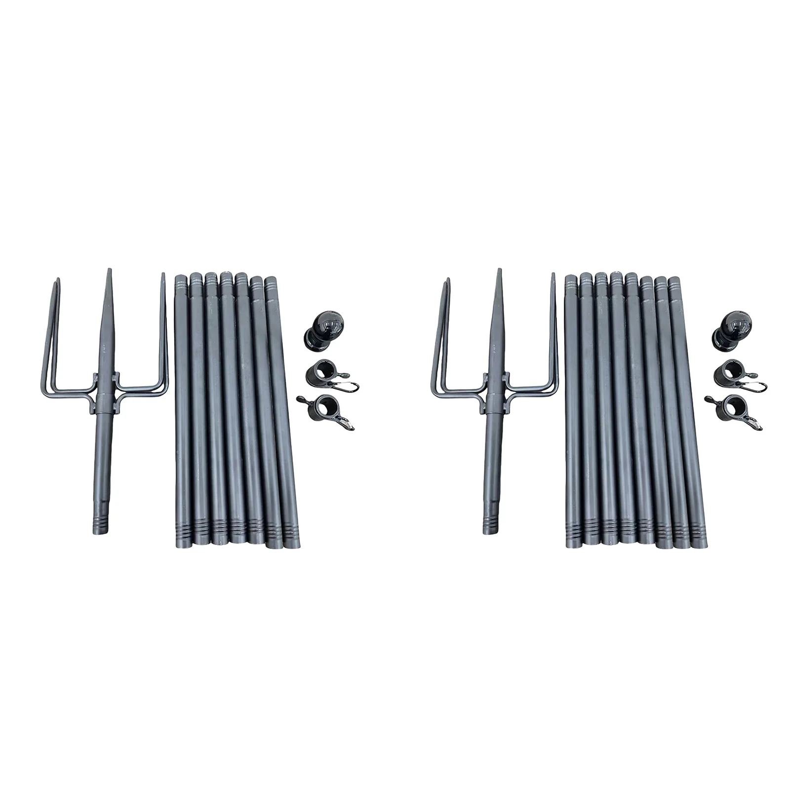 11/12FT Height Flag Pole Holder with 360° Rotating Ring Thick Tube Halyard Flagpole Hardware for Backyard Lawn Garden Patio