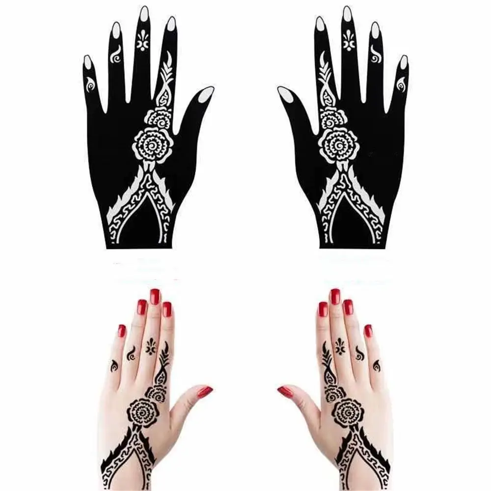 DIY Airbrush Face Paints Temporary Decal India Henna Kit Body Art Template Tattoo Stencils