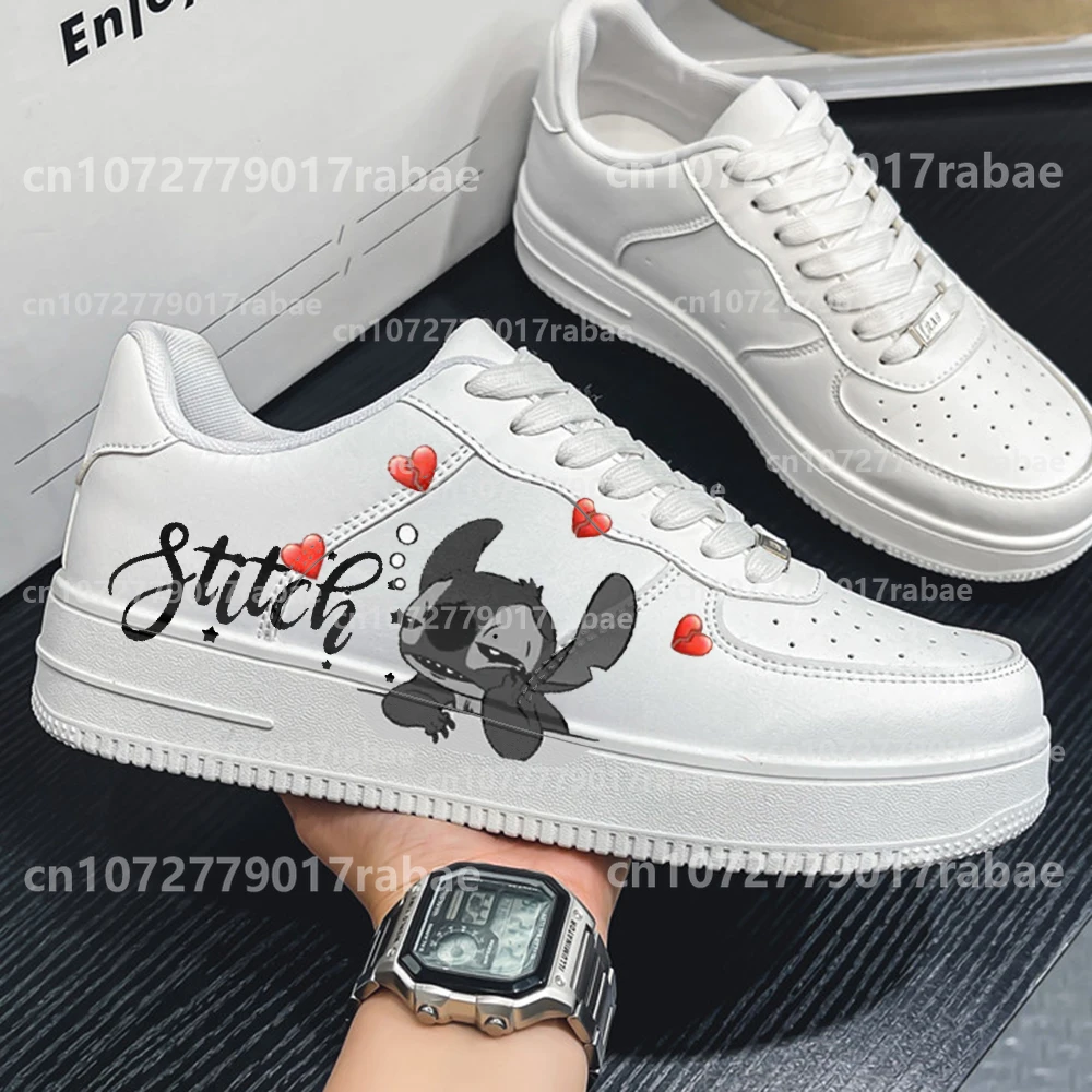 

Stitch casual Shoes Male Platform Sneakers Fashion Women kateboarding Shoes 3D graffiti Student Casual shoes Christmas present