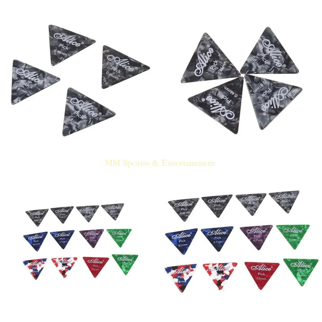 31BE 12 Pcs Big for Triangle Pick Universal Guitar Pick Thin Heavy Guitar Plec