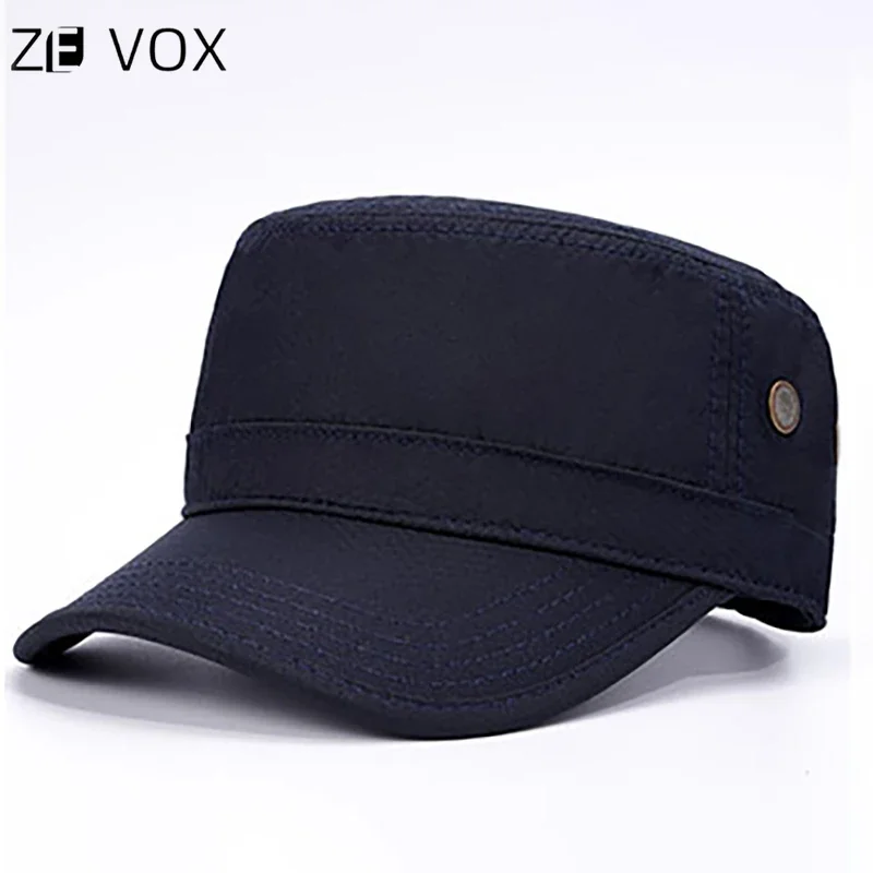 Autumn and winter Quick-Dry Flat Top Cap Men's Korean Style Short Brim Baseball Cap Solid Color Sun Protection Breathable Duckbi