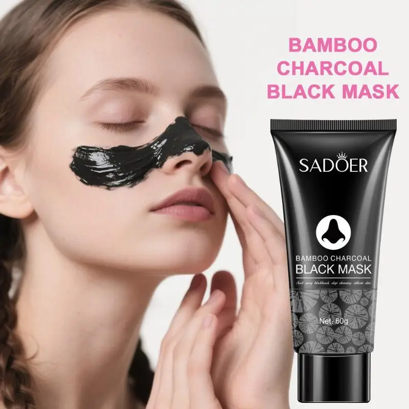 

60g Bamboo Charcoal Blackhead Peel Mask Deep Cleansing Oil Control Purifying Shrink Pores Nose Mask for T-zone Care