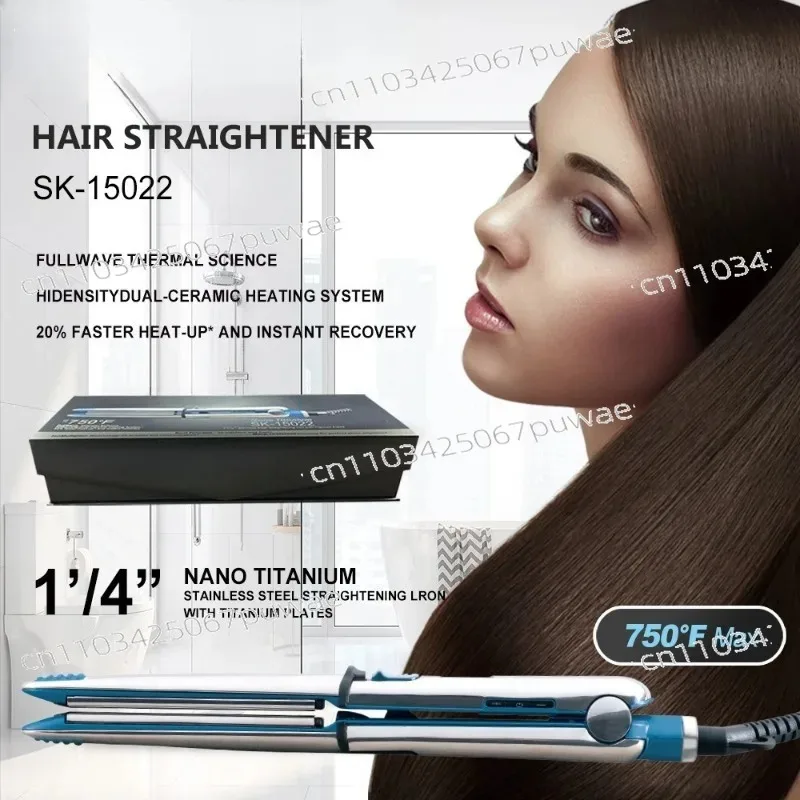 Ceramic Hair Straightener Flat Iron - Professional Salon Grade Straightening Tool - Anti-Frizz Hair Styler for Bangs