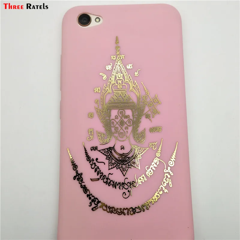 Three Ratels Thailand Buddha Hide Their Faces and Nana Metal Sticker Decal for Car Cellphone Laptop Tablet Skateboard