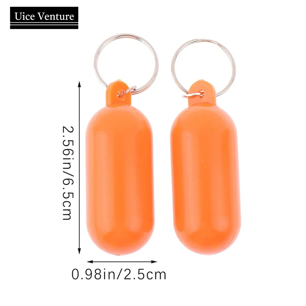 2pcs Key Ring Floating Keychain Comfortable Yellow Abs Float Keychain Marine Sailing Boat For Boating Trips Buoyant Key Ring