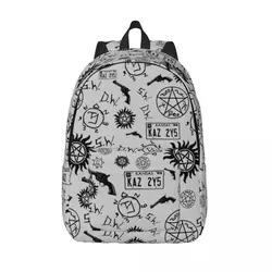 Supernatural Winchester Symbols Fashion Backpack Sports Student Hiking Travel Daypack for Men Women Laptop Computer Canvas Bags