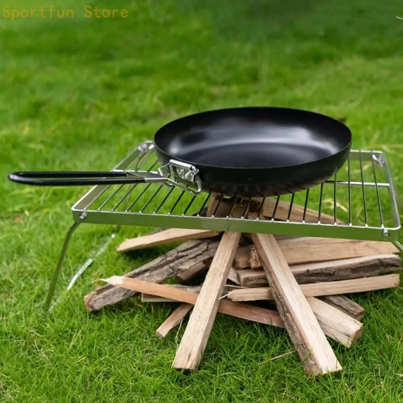 Stainless Steels Grilling Grate Table With Leg Camping Table Foldable Camping Table Outdoor Folding Table Barbecue Table X7JD