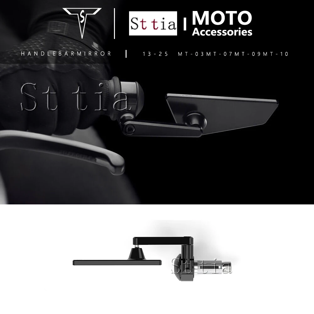 

For Yamaha MT-03 MT-07 MT-09 MT-10 2013-2026 MT03 MT07 MT09 MT10 Motorcycle CNC Aluminum Handlebar Rearview Mirror Accessories