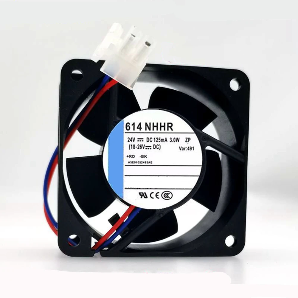 Cooling Fan 614NHHR 614 NHHR DC 24V 125mA 3.0W 6025 60x60x25mm 2-Wire 3-Wire