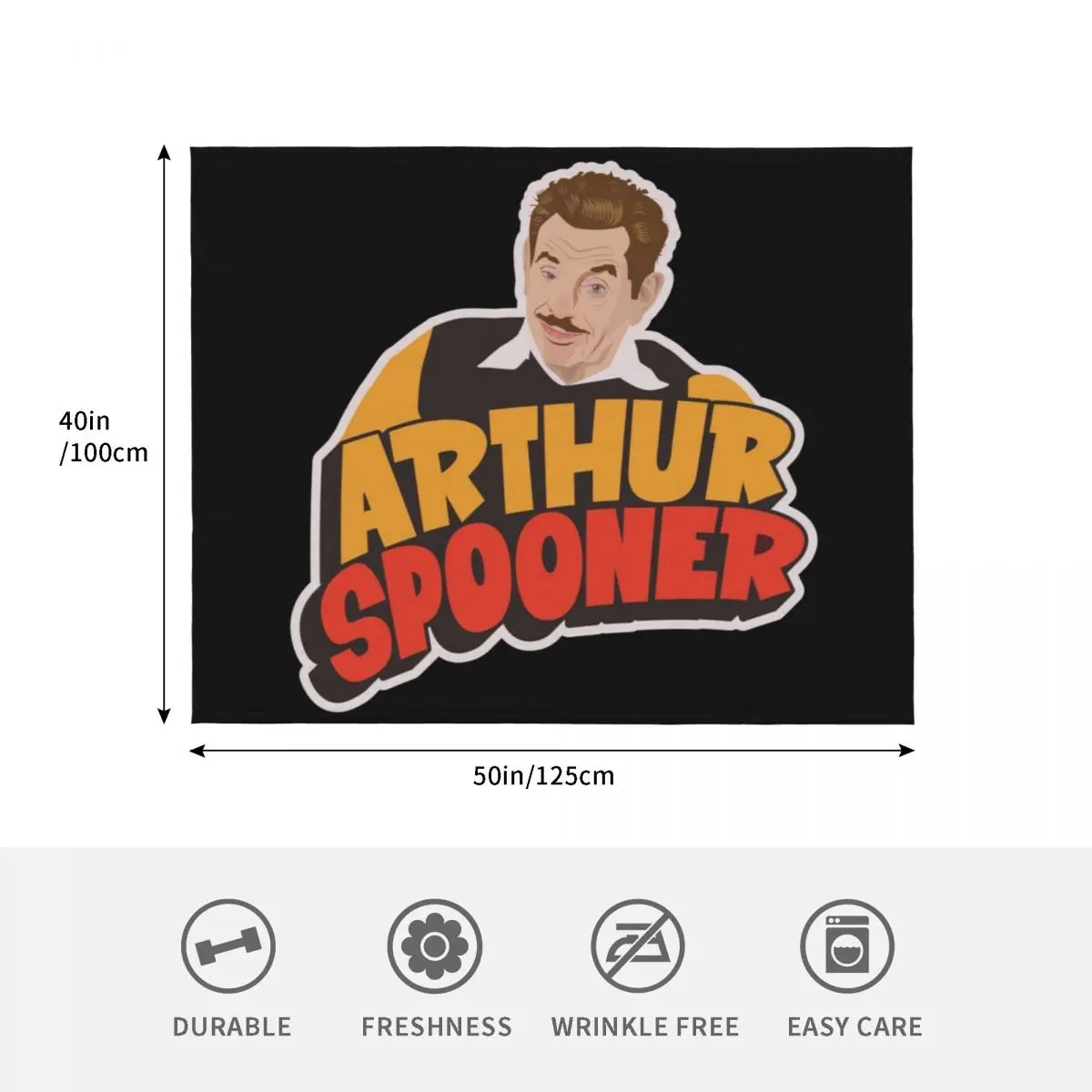 Arthur Spooner Illustration - Quirky Charm from King of Queens Throw Blanket Cozy Sofa Blanket for TV Watching Napping - view 4