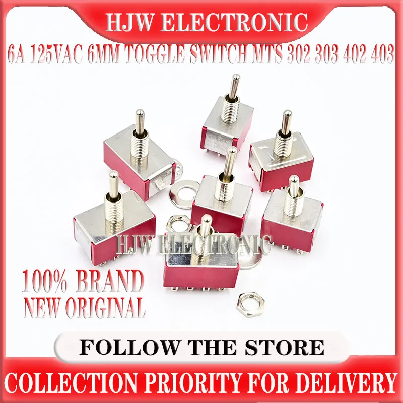 6a 125vac 6mm Toggle Switch Mts 302 303 402 403 On Off Spdt Dpdt On Off On 3pdt Waterproof Switch Smts-102 Smts-202 Miniature