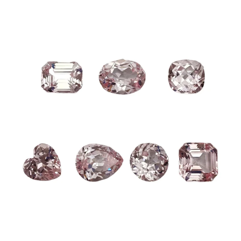 

Ювелирная лаборатория Jinglin, культивированные регенерированные розовые драгоценные камни, многообразный метод подъема, культивированный розовый сапфир, прямая продажа с фабрики