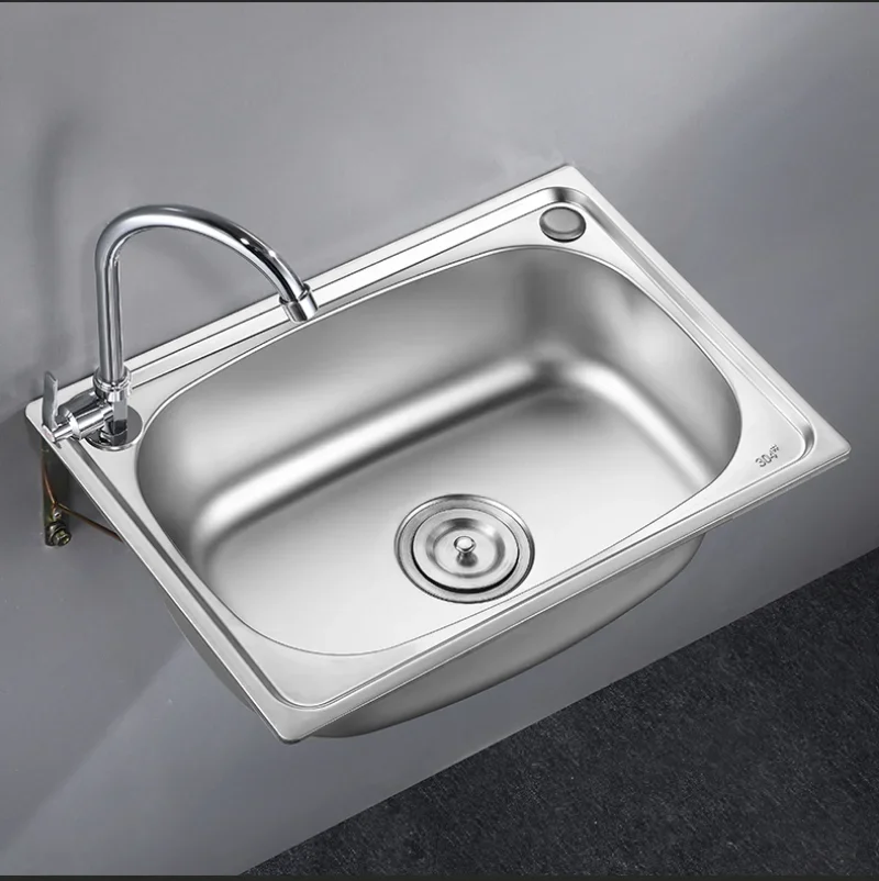 Kitchen sink Handmade stainless steel single bowl sink above counter or wall mounted vegetable Wash basin set mx4221950 JJ316