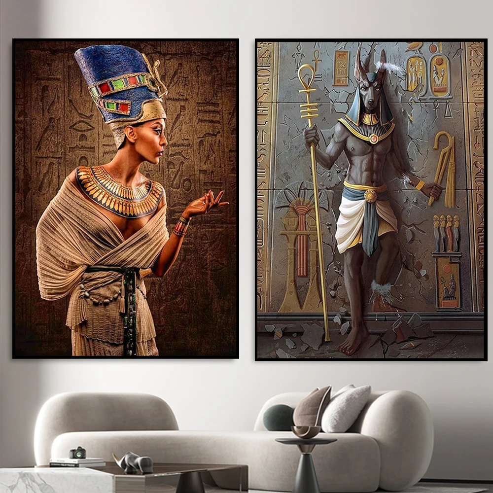 

Древняя египетская фреска, наборы алмазной живописи, фараон, полная дрель, мозаика, абстрактная вышивка крестиком, домашний декор, настенная наклейка