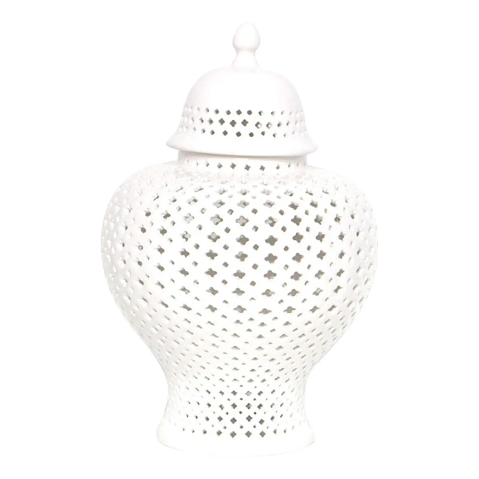 Vases Ginger Jar, Decor, Decorative Ceramic Jar with Lid, Vase for Flowers Arrangement
