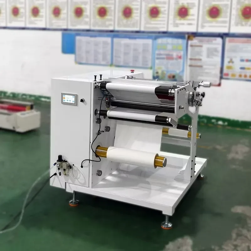 Fully automatic computer control PLC control PVC coil slitting and rewinding machine BOPP film OPP tape slitting and
