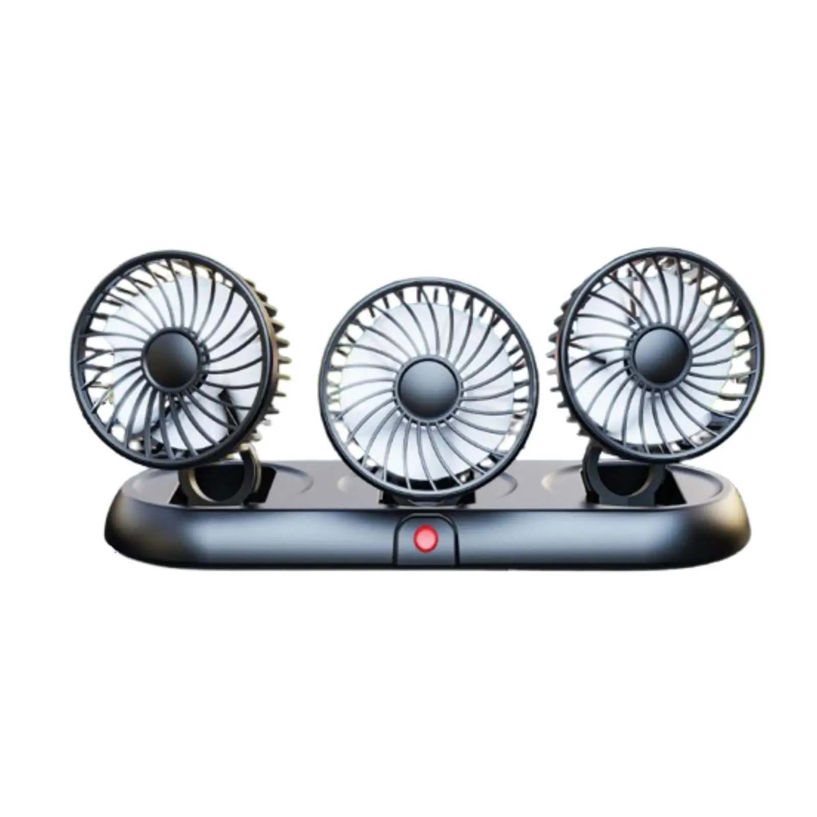 

Car Fan Car Cooling Fan 5V 3 Head USB Powered Three Speeds Air Circulation Fan