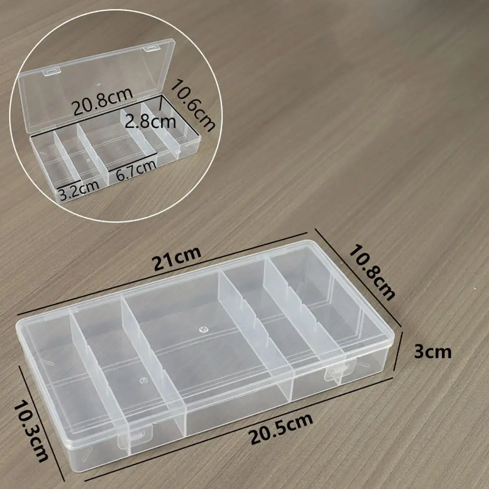 شفافة مع غطاء مستطيل عمودي 5 شبكة رمش تمديد أداة صندوق تخزين الغراء الملقط حامل ماكياج المنظم