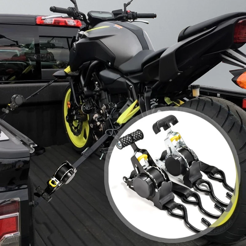 Retractable Auto Ratchet Strap Automatic Shrink Bundle Tape For Motorcycles Luggage Belts Convenient Durable Securing Straps