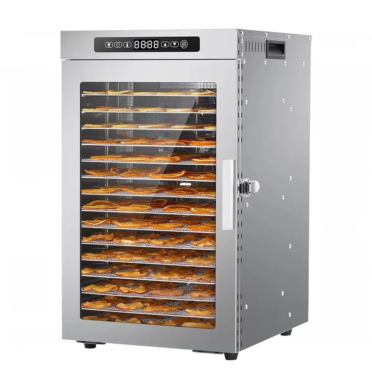 Desidratador de Alimentos Profissional de 16 Camadas, Secador de Alta Potência 1200W para Carne Seca/Fruta Desidratada/Ervas, com Proteção Contra Superaquecimento