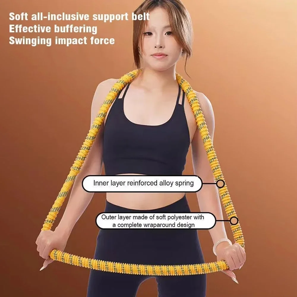 Anillo de fitness plegable: tóner abdominal portátil con resistencia de resorte suave, círculo de ejercicio moldeador de cintura para entrenamientos en casa ​