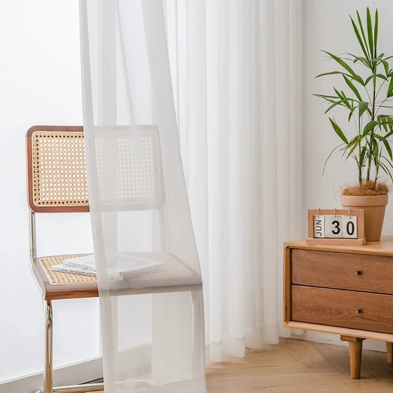 الحديثة الحد الأدنى الأبيض الماس شير الستار المضادة للخدش نافذة شاشة قضيب الجيب وخطاف لغرفة المعيشة غرفة نوم ديكور المنزل