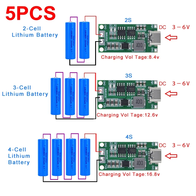 5PCS Multi-Cell 2S … - image