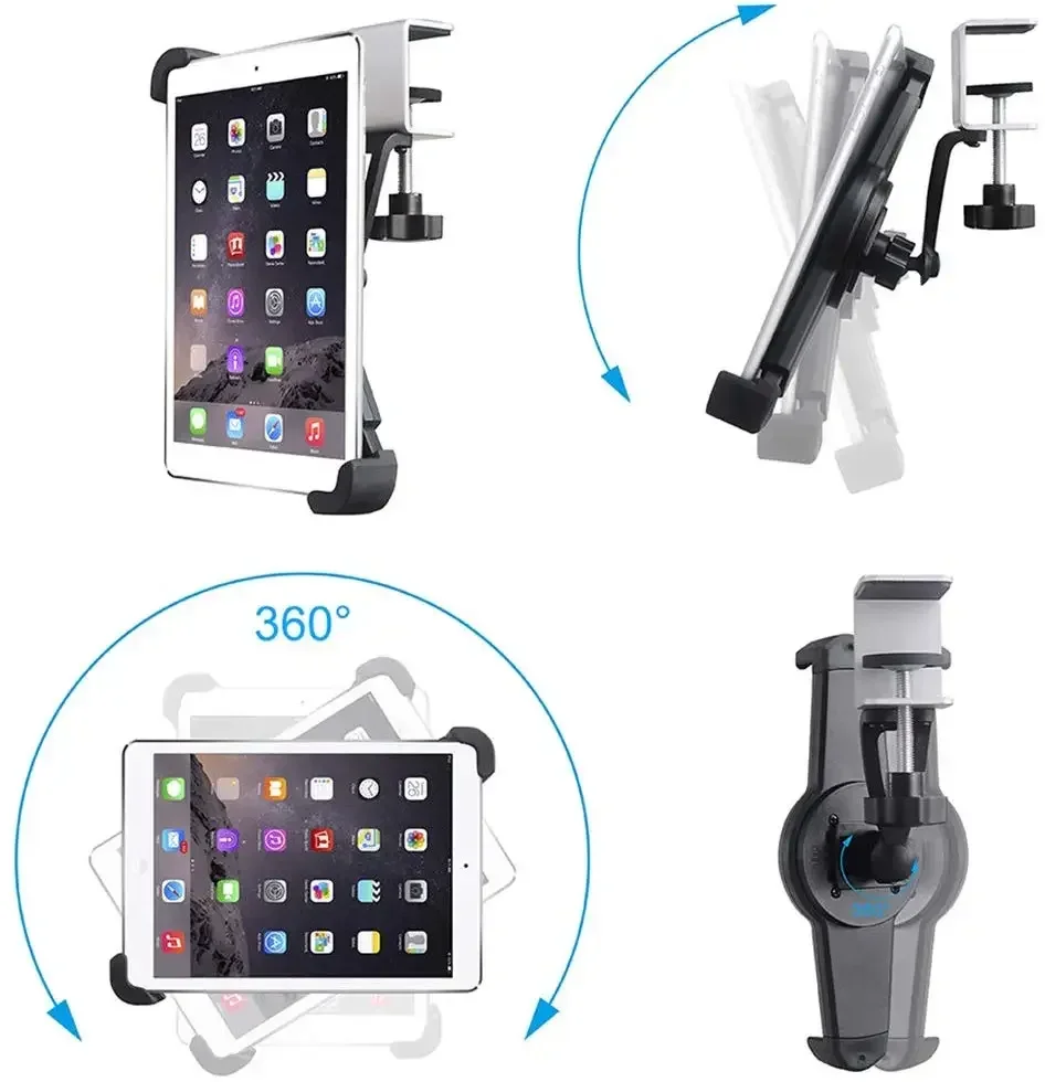 Kitchen Tablet Stand Holder for Desktop Metal Clamp Holder Stand Samsung Ipad Xiaomi Huawei Cabine Tablet Mount Phone
