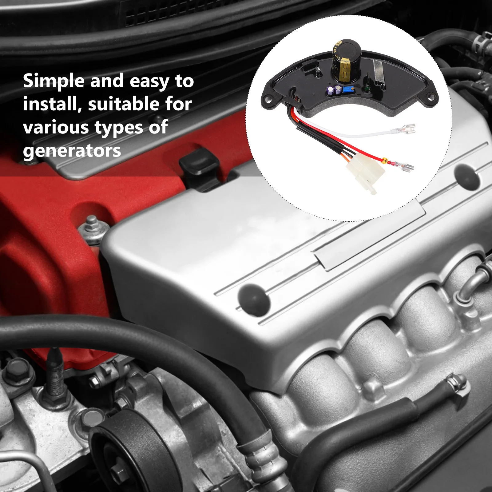 

Generator Voltage Regulator Rectifier Stabilizer 6.5kw High Performance Voltage Stabilization Tool Generator Accessory