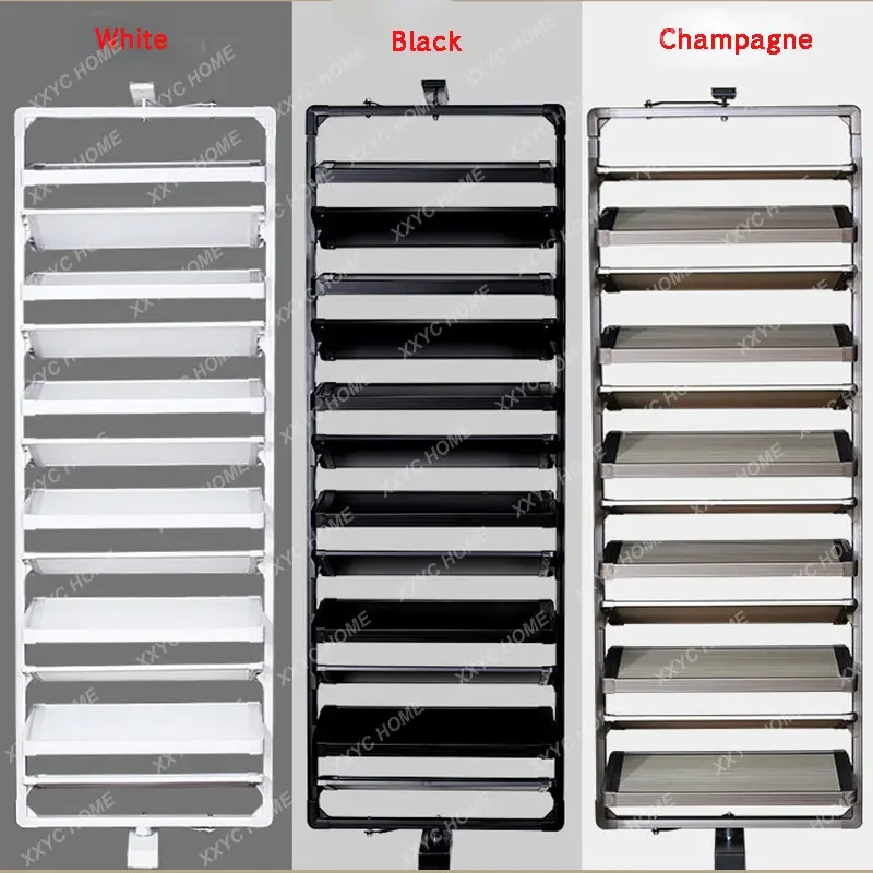 

Rotating Height Adjustable Aluminum Alloy Shoe Cabinet Rack Rotating Shoe Cabinet Hardware Set Customizable