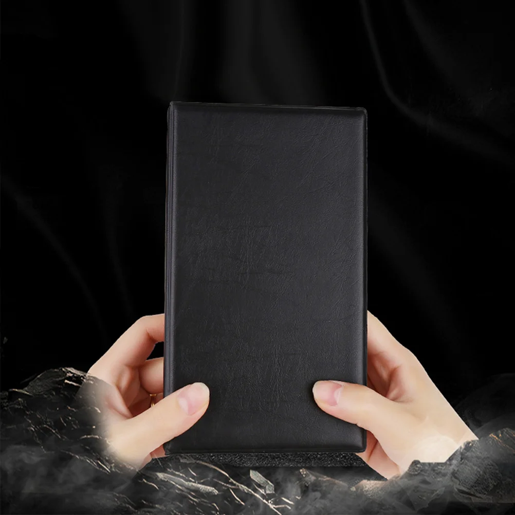 

PU Business Card Case Holder Book 180 Slots 18.5x10.8cm Hardcover Name Card Organizer for Work and Meetings