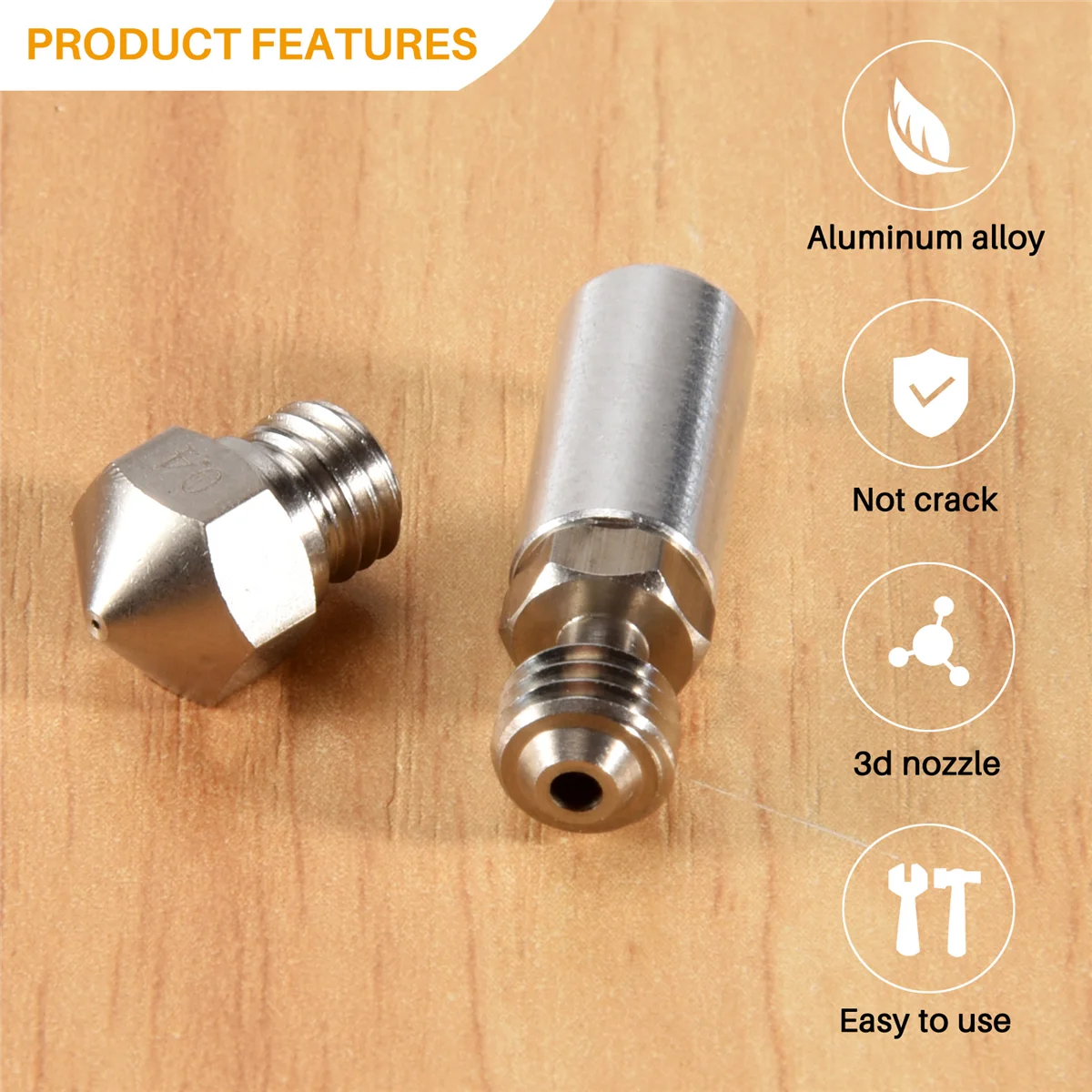 A03V 0,4 мм MK10 Цельнометаллическое сопло Hotend Kit для Wanhao, FlashForge, PowerSpec