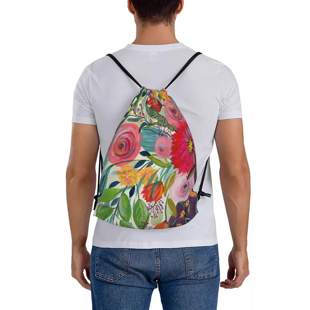 Sacs à dos de fleurs de manucure, sacs de proximité portables, sac de sport de poche, sac à livres pour voyage et école, mode