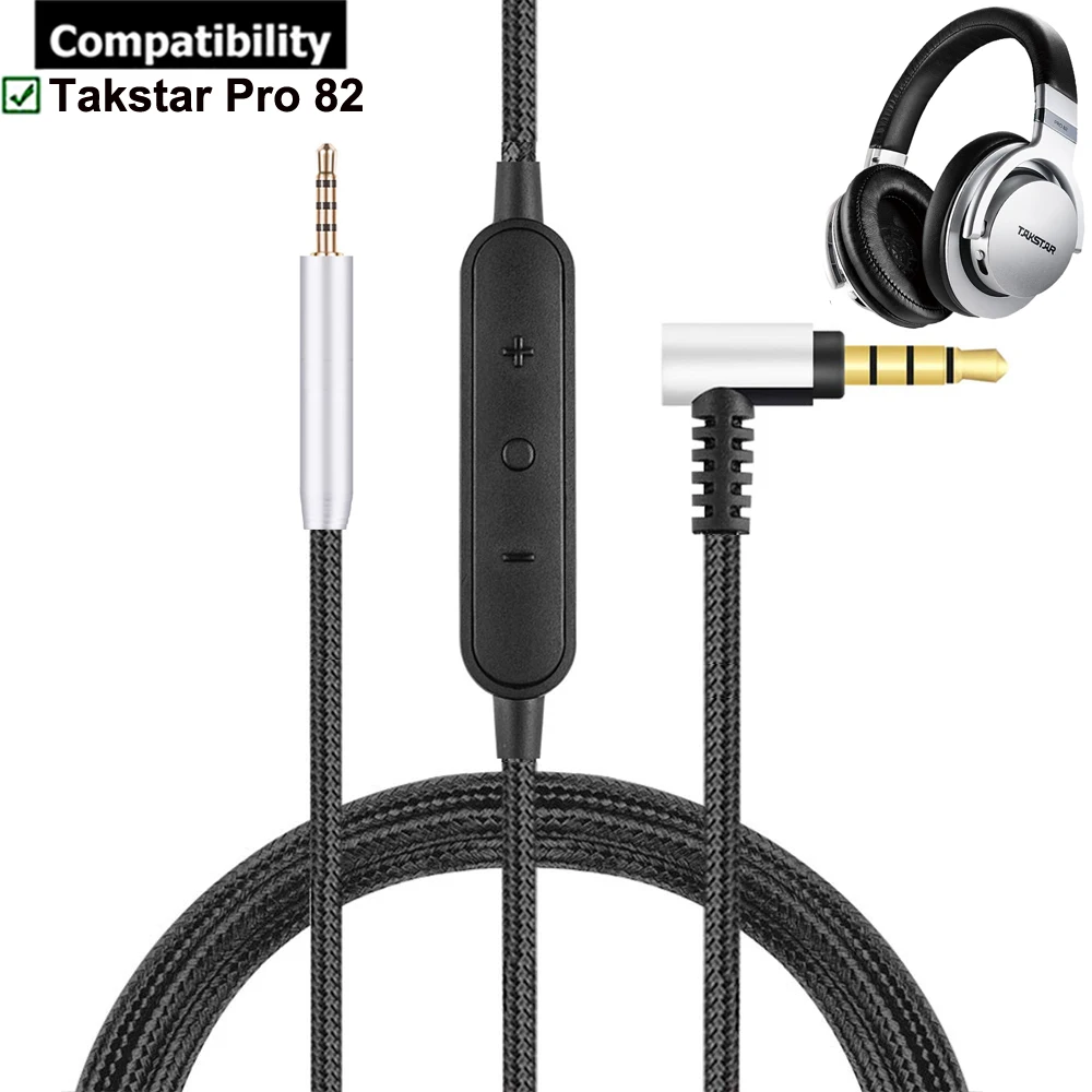 

Сменный нейлоновый плетеный кабель-удлинитель OFC для наушников Takstar Pro82 Pro 82