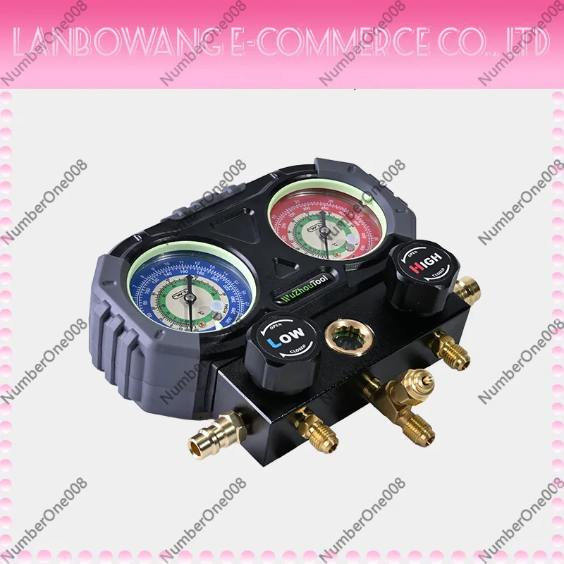 AC Manifold Gauge Set R22 R410A Dual Gauge Refrigerant Pressure Tester