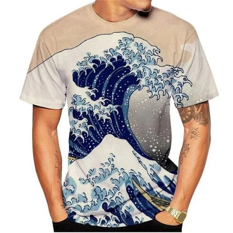 New Van Gogh Art Painting 3d Print T Shirt Starry Sky T-shirt For Men Short Sleeves Street Oversized Tops Women Classic Tee