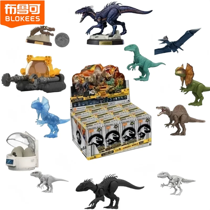 

New Blokees Jurassic World TS03 Blind Box Jurassic Park Dinosaurs Indoraptor Spinosaurus Terraventure Model Action Figure Toy
