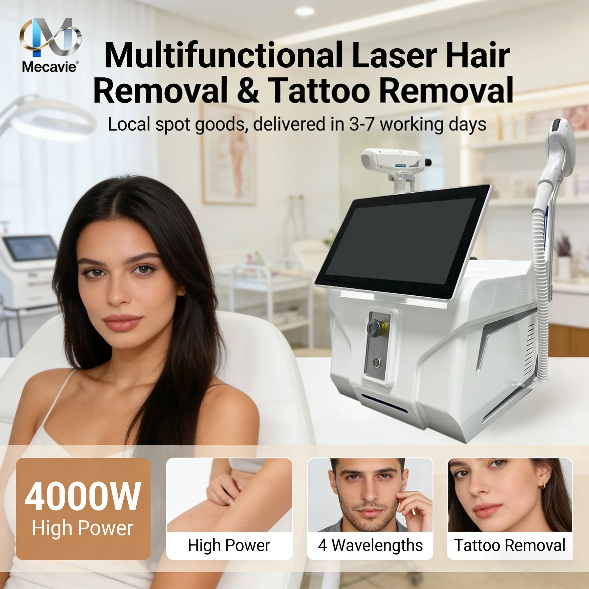 

Популярный портативный лазерный аппарат 2-в-1: диодный лазер 808 нм для удаления волос и Q-Switched Nd:YAG пикосекундный лазер для удаления татуировок, 4000 Вт, для салонов красоты