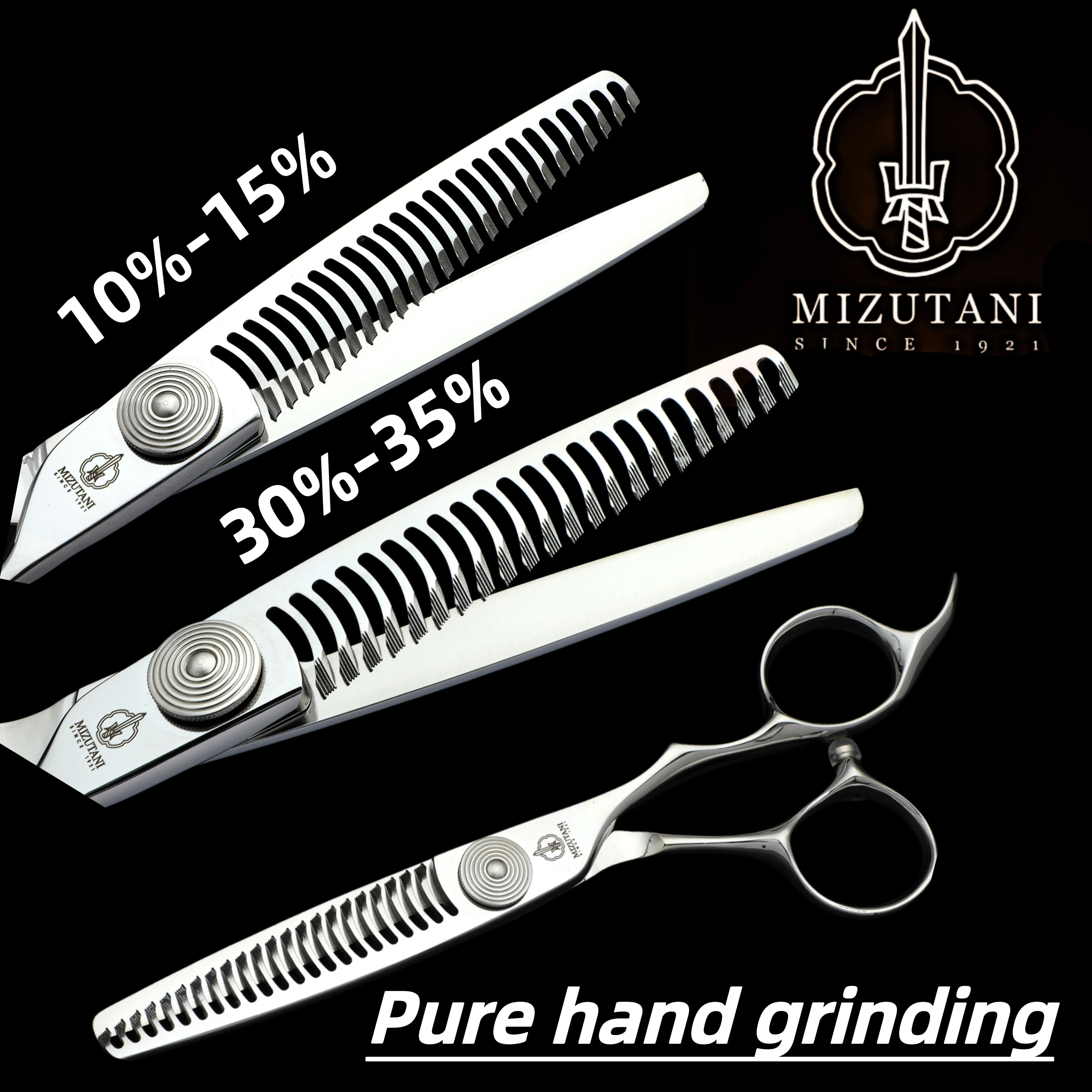 

Mizutani thinning scissors Hair removal 10%-15% 30%-35% VG10 steel 6-inch Barber Professional Haircutting Tools