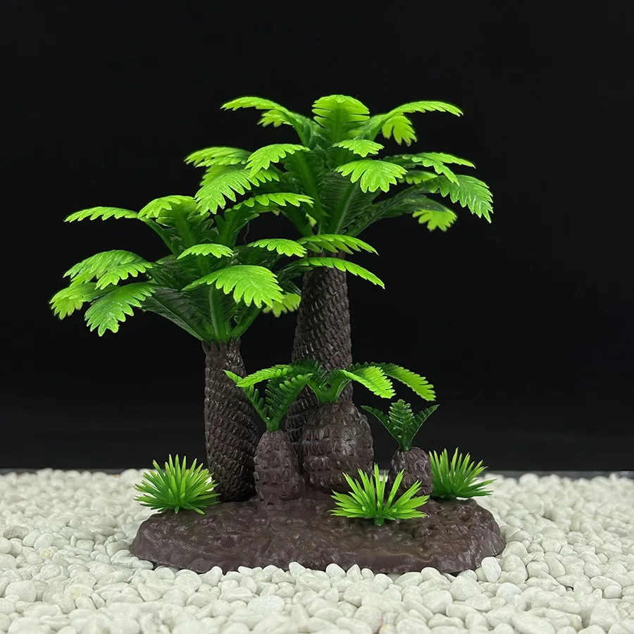

10pcs Eco-friendly Fish Tank Landscaping Decoration Plastic Simulation Aquatic Plants Miniature Coconut Tree Ornaments Aquarium